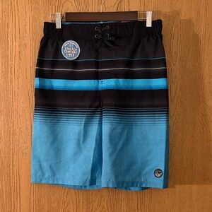 ZeroXposur Kids Swim Trunks - Black and Blue